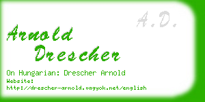 arnold drescher business card